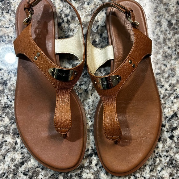 Michael Kors Shoes - Michael Kors Tan Leather Sandals